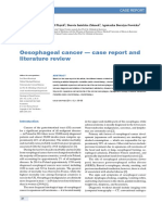 Oesophageal Cancer - Case Report and Literature Review