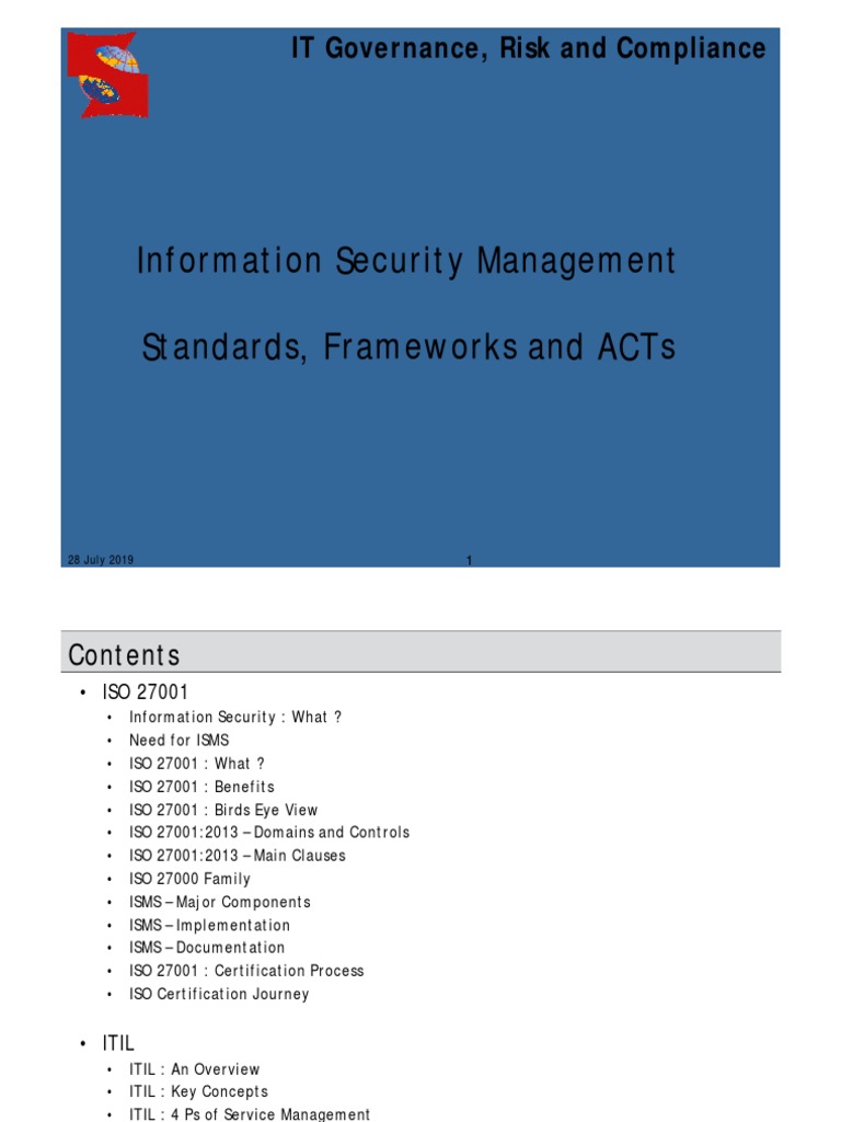 ISO 27001: Information Security Overview | PDF | Information Security ...