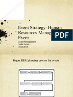 Event Strategy: Human Resources Management & Event
