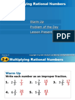 Day 36-40 (Multiplying Rational Numbers in Fraction Form and Decimal Form