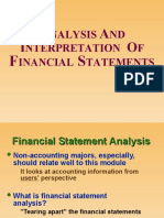 3 Financial Statements Analysis &  Intepretation