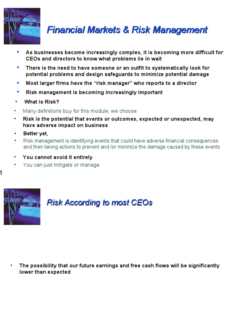 Understanding Financial Risk Management | PDF | Capital Asset Pricing ...