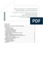 Manual para la evaluación de propiedades psicométricas