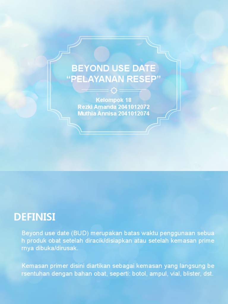 Batas Waktu Penggunaan Obat (BUD) | PDF