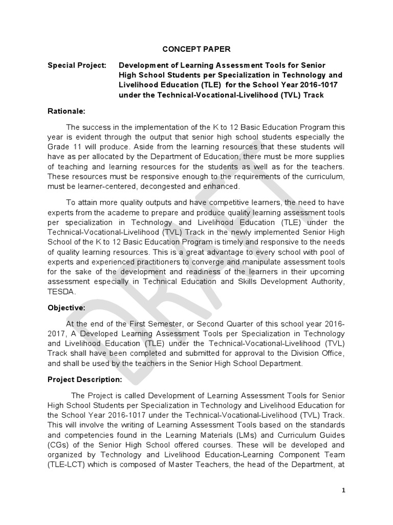 Development of TVL Learning Tools | PDF | Curriculum | Teachers
