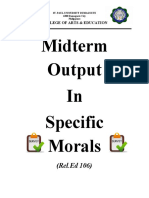 Midterm Output in Specific Morals: (Rel - Ed 106)