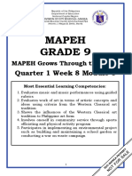 Mapeh Grade 9: Quarter 1 Week 8 Module 8