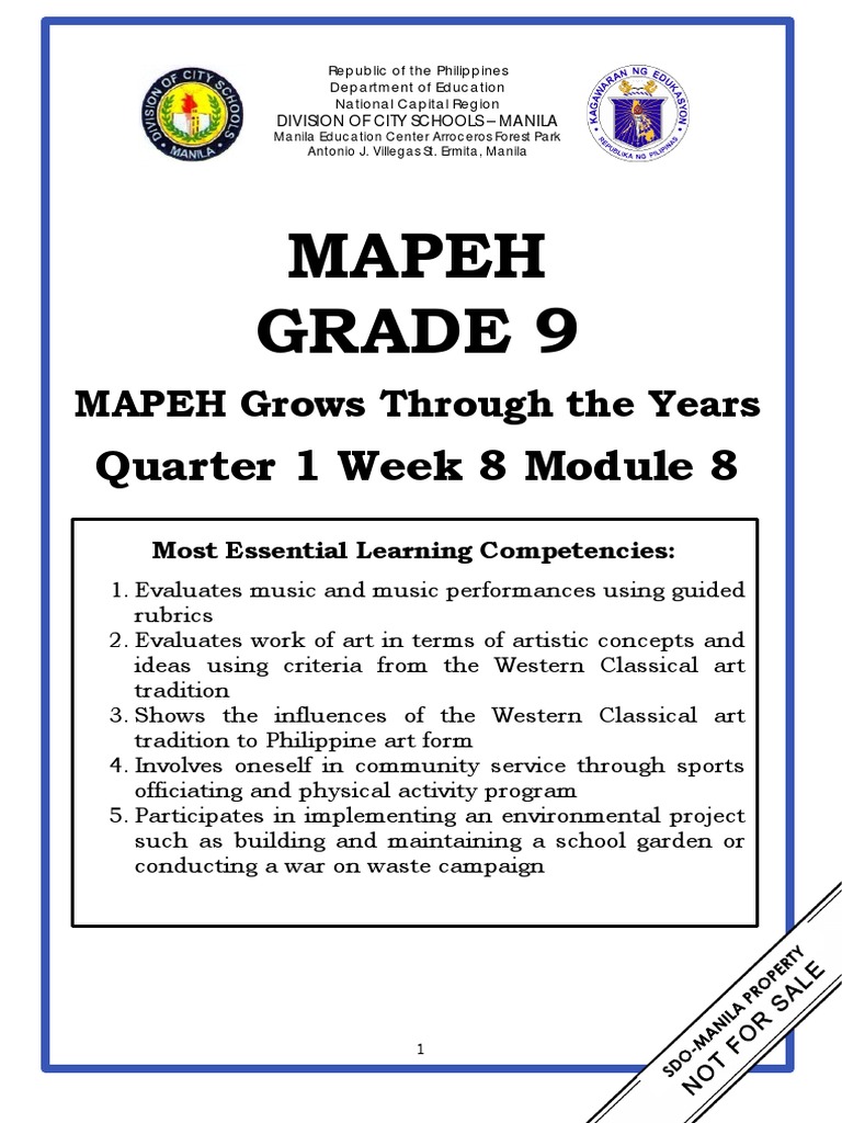 Mapeh 9 Q1 W8 Mod8 Pdf Vault Architecture Gothic Architecture