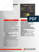 Tekhnicheskaya Spetsifikatsiya Control Panel Datakom DKG 107