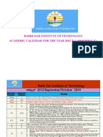 Bahir Dar Institute of Technology Academic Calendar For The Year 2012 E.C (2019/2020 G.C