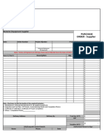 Purchase Order - Material or Equipment Supplier