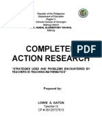 Completed Action Research: Sta. Isabal Elementary School