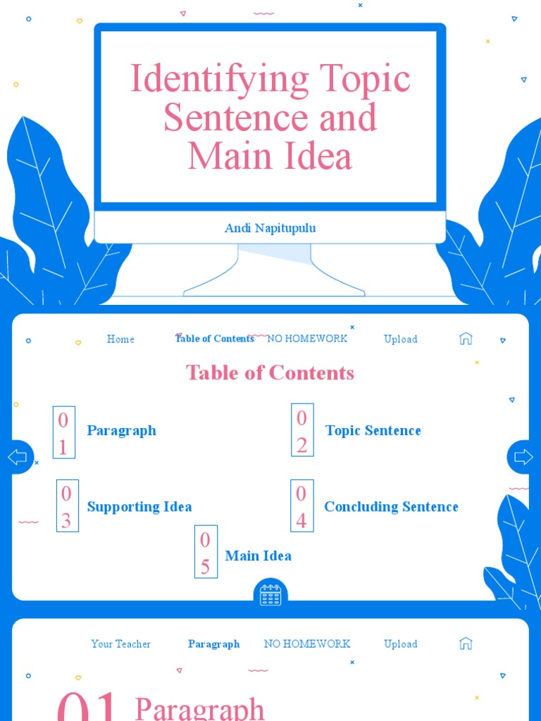 IDENTIFYING TOPIC SENTENCE AND MAIN IDEA New | PDF | Chimpanzee | Paragraph