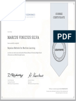 Bayesian Methods Machine Learning Course Certificate