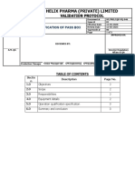 Helix Pharma (Private) Limited: Validation Protocol