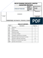 Helix Pharma (Private) Limited: Validation Protocol