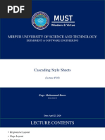 Mirpur University of Science and Technology: Deparment Software Engineering