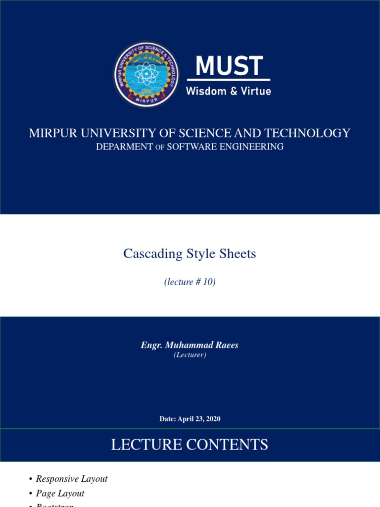 Mirpur University of Science and Technology: Deparment Software ...