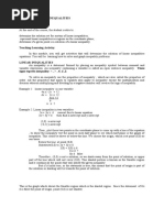 Module 4: Linear Inequalities Learning Outcomes