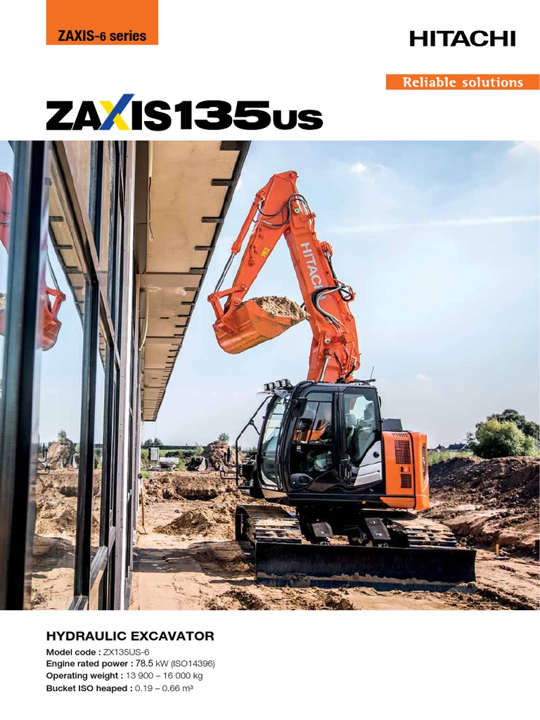 ZX135US 6 Brochure 2 | PDF | Piston | Pump