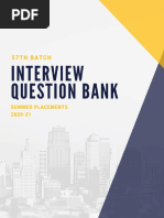 FinClub_57th Batch Interview Question Bank