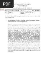 Polytechnic University of The Philippines College of Engineering Sta. Mesa Manila Computer Applications For ME - Activity 04