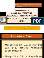 Q.S. Lukman 13 & 14 Dan Q.S. Al Baqoroh 83