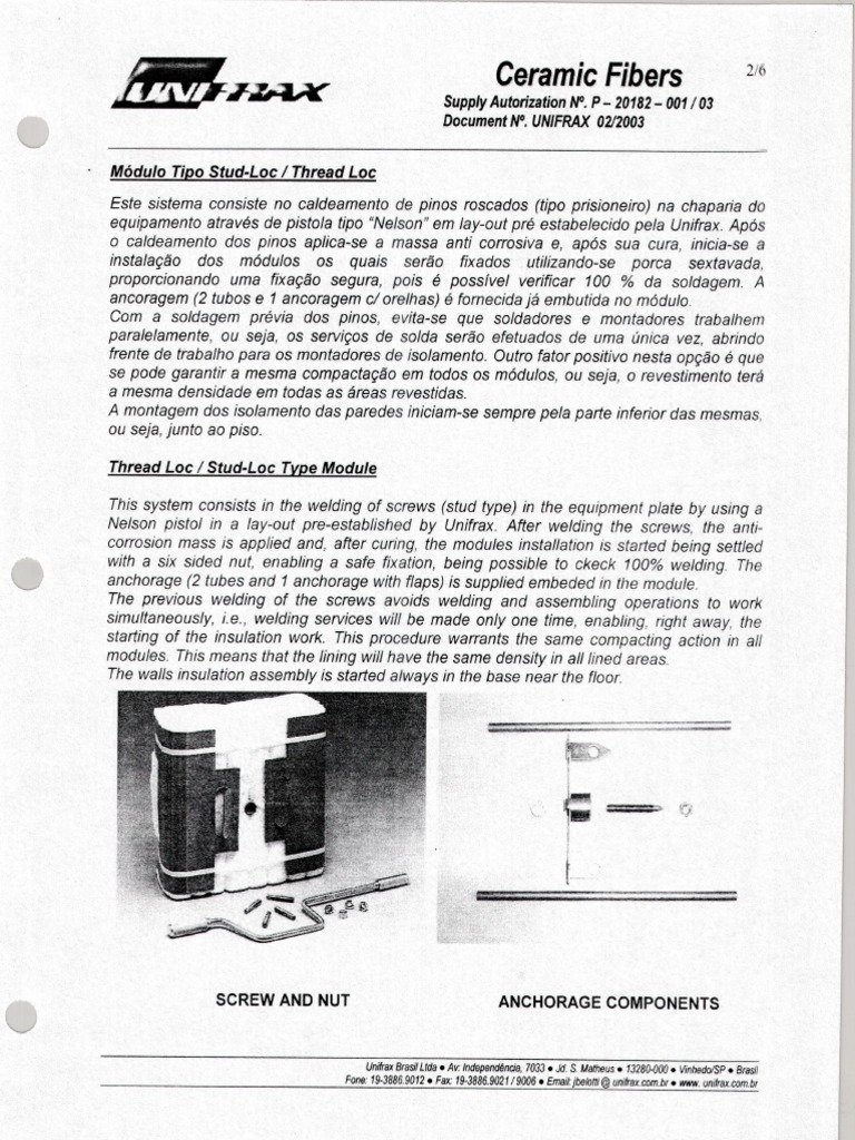 Unifrax - Modulo Tipo Stud-Loc | PDF