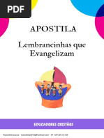 Apostila Lembrancinhas Que Evangelizam