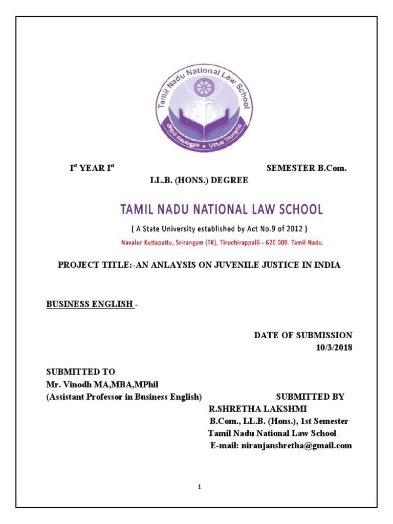 Juvenile Justice System in India Analysis | PDF | Juvenile Delinquency ...