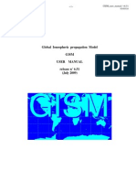Global Ionospheric Propagation Model Gism User Manual Release N° 6.51 (July 2009)