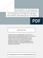 The Development of Grammar Competence in English Lessons of Students of The 6 Grade. Teaching Grammar in Context