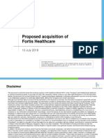 IHH Investor Presentation - Fortis Transaction (20180716)