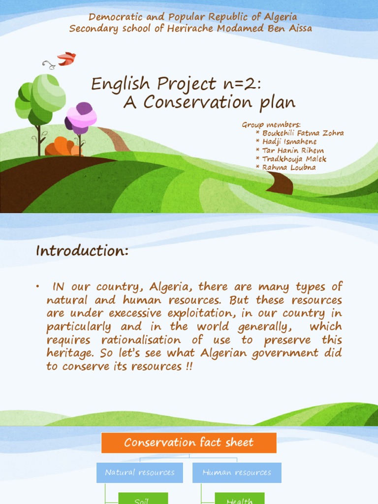 English Project N 2: A Conservation Plan | PDF | Algeria | Natural ...