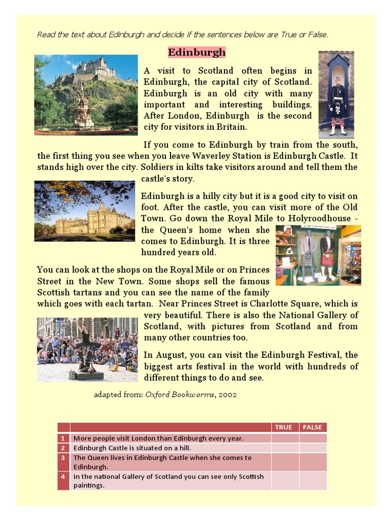 Edinburgh Reading Comprehension Exercises Tests 28498 | PDF | Classics