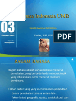 Modul 3 - Perkembangan Dan Ragam Bahasa Indonesia