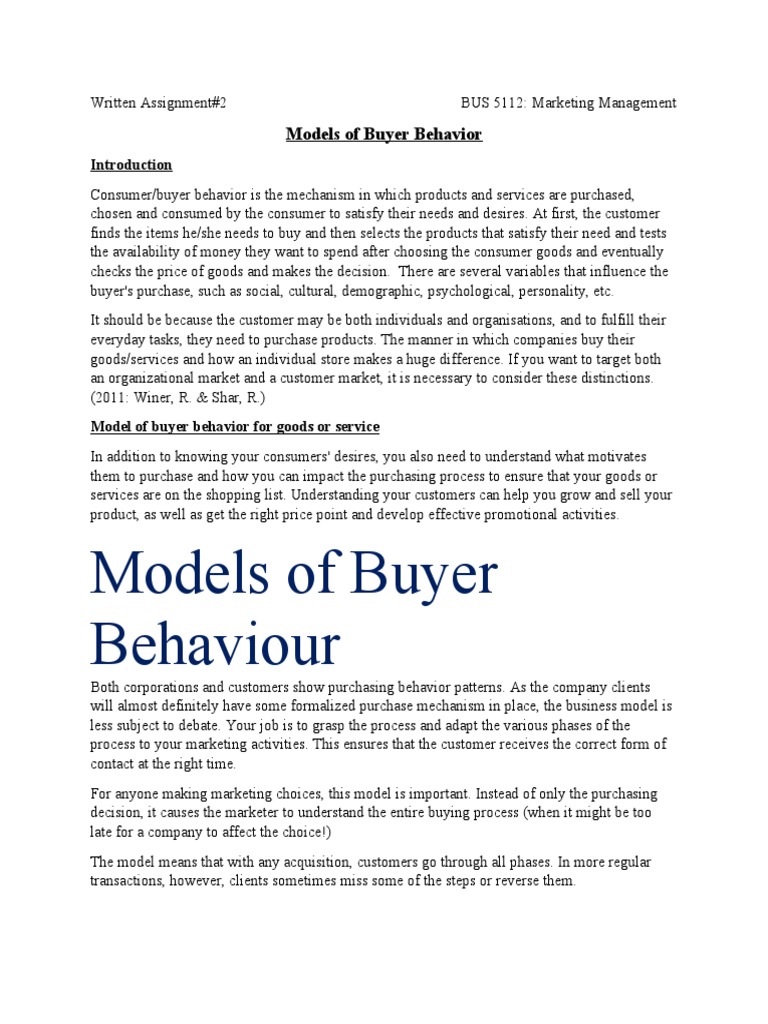 Assignment#2 | PDF | Consumer Behaviour | Behavior