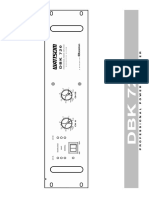 Amplificador de Potência Profissional DBK 720 Guia do Usuário