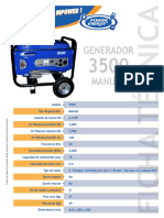 Ficha Tenica Generador 3500 Manual