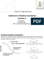 Lecture 1. Settlement of Shallow