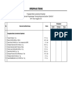 Spesifikasi Teknis Bahan Laboratorium Eksploitasi