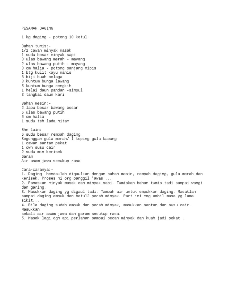 Pesamah Daging Pdf