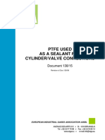 Ptfe Used As A Sealant For Cylinder/Valve Connections: Document 138/15