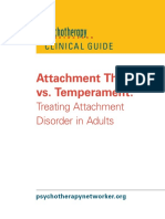 Attachment Theory vs. Temperament:: Treating Attachment Disorder in Adults