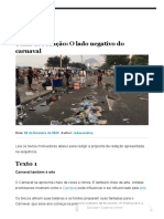 Tema de redação_ O lado negativo do carnaval