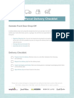 Large Parcel Delivery Checklist: Outside Front Door Drop-Off