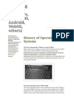 History of Operating Systems - Operating Systems (Windows, Linux, IOS, Android, WebOS, Others)