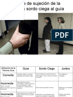 Forma de sujeción de la persona sordo ciega