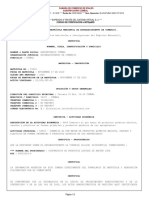 Matrícula Mercantil Agropecuario Cumbal