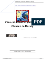 L Eau Un Tresor en Partage de Ghislain de Marsily - A317